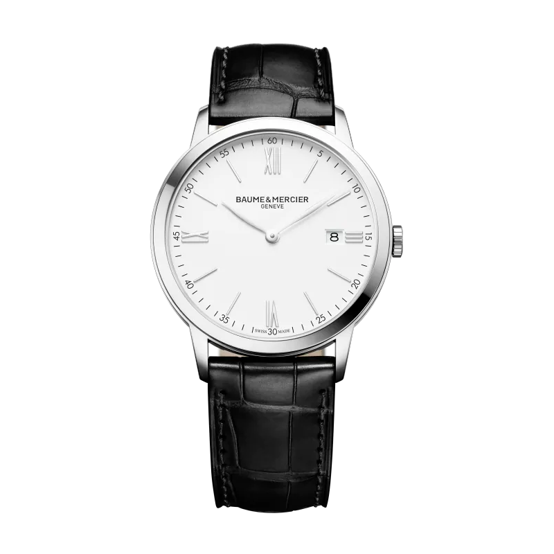 Baume & Mercier Classima Homme Quartz 40 mm Acier bracelet Cuir