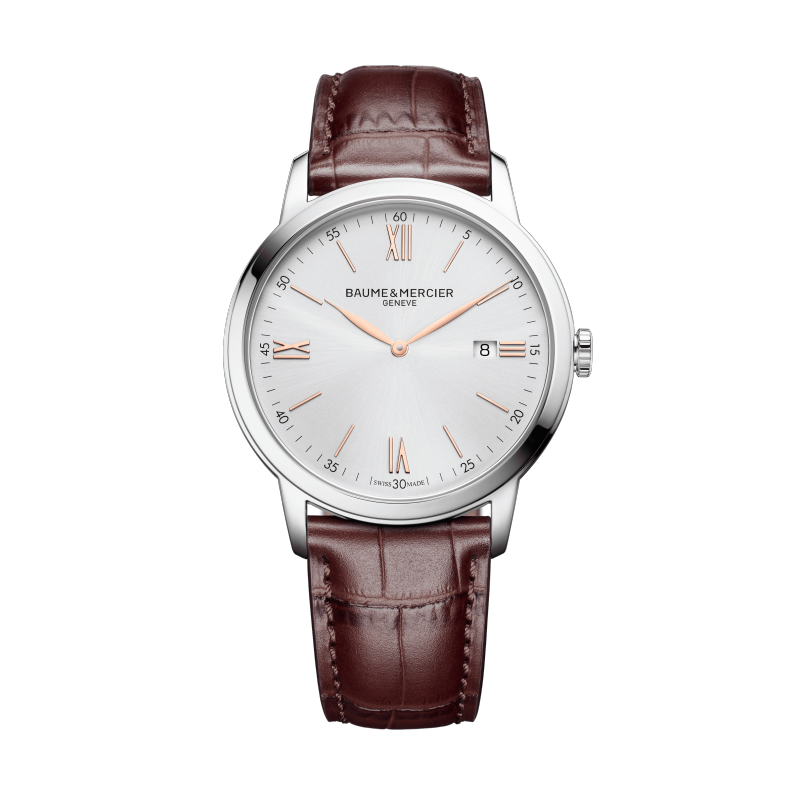 Baume & Mercier Classima Homme Quartz 42 mm Acier bracelet Cuir