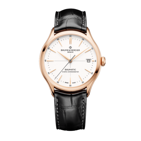 Baume & Mercier Clifton Baumatic Homme Automatique 39 mm Or rose bracelet Cuir