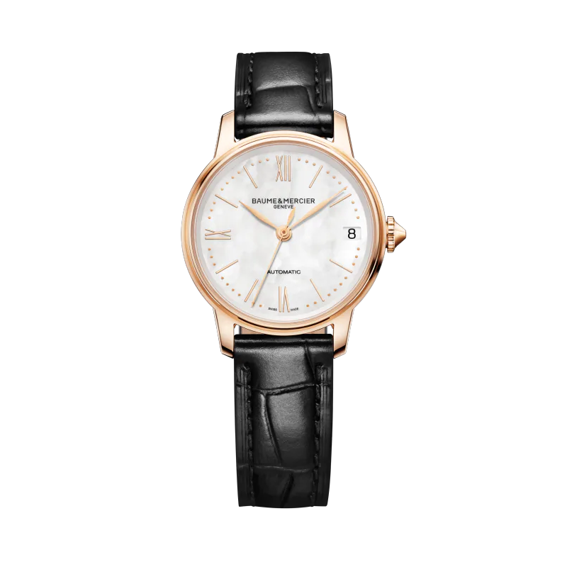 Baume & Mercier Classima Femme Automatique 31 mm Or rose bracelet Cuir