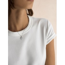 PENDENTIF CŒUR ENTRELACÉ - PETIT MODELE - or blanc