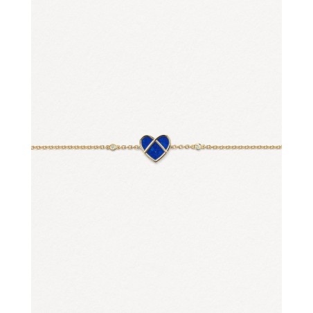 BRACELET L'ATTRAPE-CŒUR - Or jaune - Lapis-lazuli