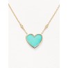 COLLIER L'ATTRAPE-CŒUR - MODELE MOYEN - Or jaune - Turquoise