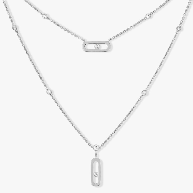 Collier diamant Messika MOVE UNO 2 RANGS Or 08852 Femme