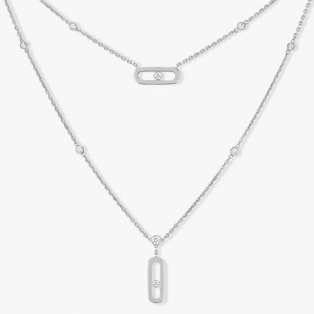 Collier diamant Messika MOVE UNO 2 RANGS Or 08852 Femme