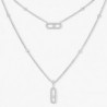 Collier diamant Messika MOVE UNO 2 RANGS Or 08852 Femme