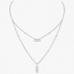 Collier diamant Messika MOVE UNO 2 RANGS Or 08852 Femme