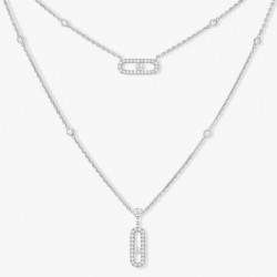 Collier diamant Messika MOVE UNO 2 RANGS PAVÉ Or 7174 Femme