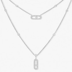 Collier diamant Messika MOVE UNO 2 RANGS PAVÉ Or 7174 Femme