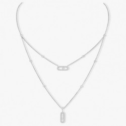 Collier diamant Messika MOVE UNO 2 RANGS PAVÉ Or 7174 Femme