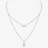 Collier diamant Messika MOVE UNO 2 RANGS PAVÉ Or 7174 Femme