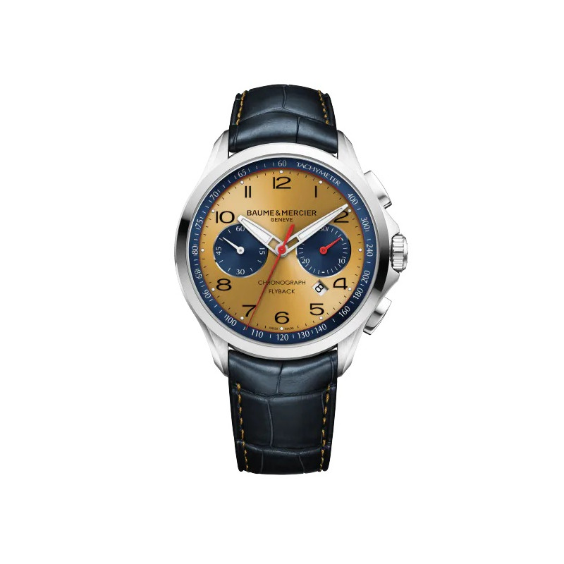 Baume et Mercier CLIFTON Homme Automatique 44mm Acier Bracelet Cuir