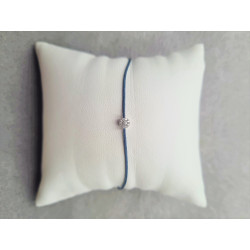 Diamant pavé 0.07 ct serti clos 0.25g Or Blanc 18k sur cordon