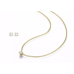 Parure Diamants 4 Griffes...