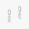 Boucles d'oreilles créoles diamant femme Move Uno