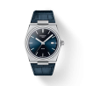 TISSOT PRX cuir et fond bleu