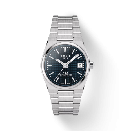 TISSOT PRX POWERMATIC 80 35MM fond bleu