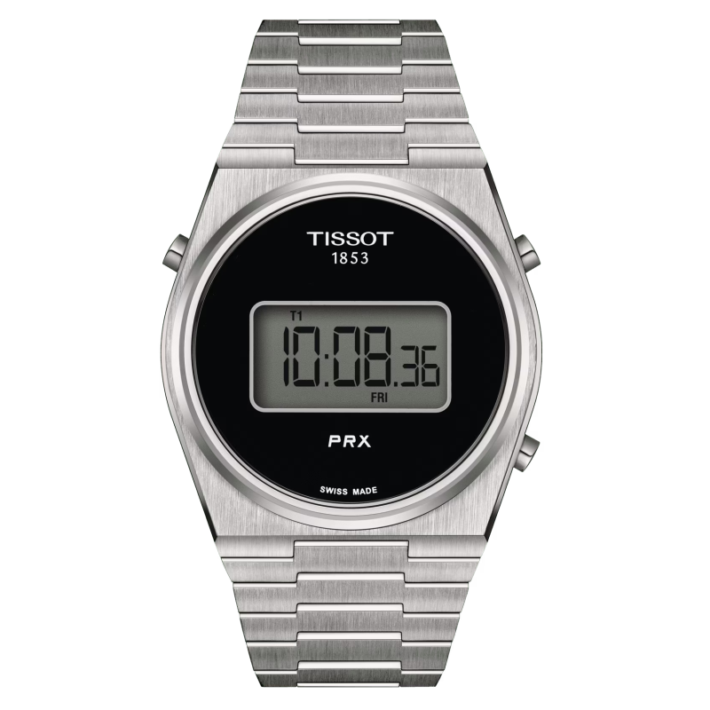 TISSOT PRX DIGITAL 40 mm Quartz Acier Cadran noir