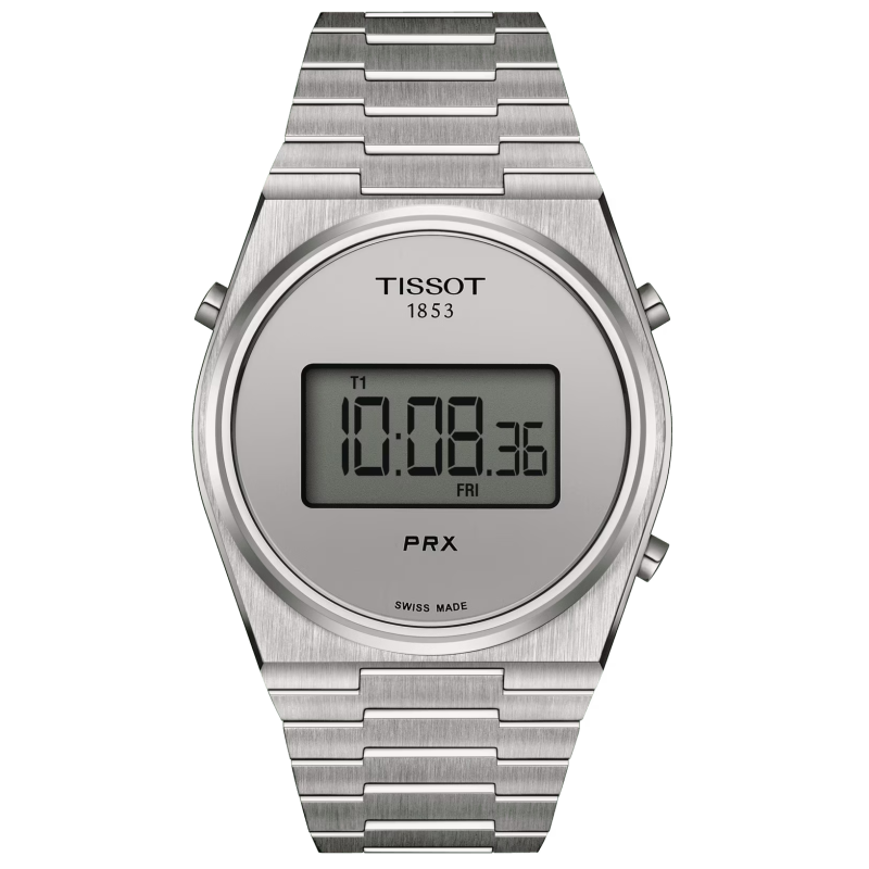 TISSOT PRX DIGITAL 40 mm Quartz Acier Cadran gris