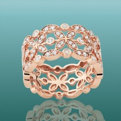 Bague «Newport» Or Rose 18k...