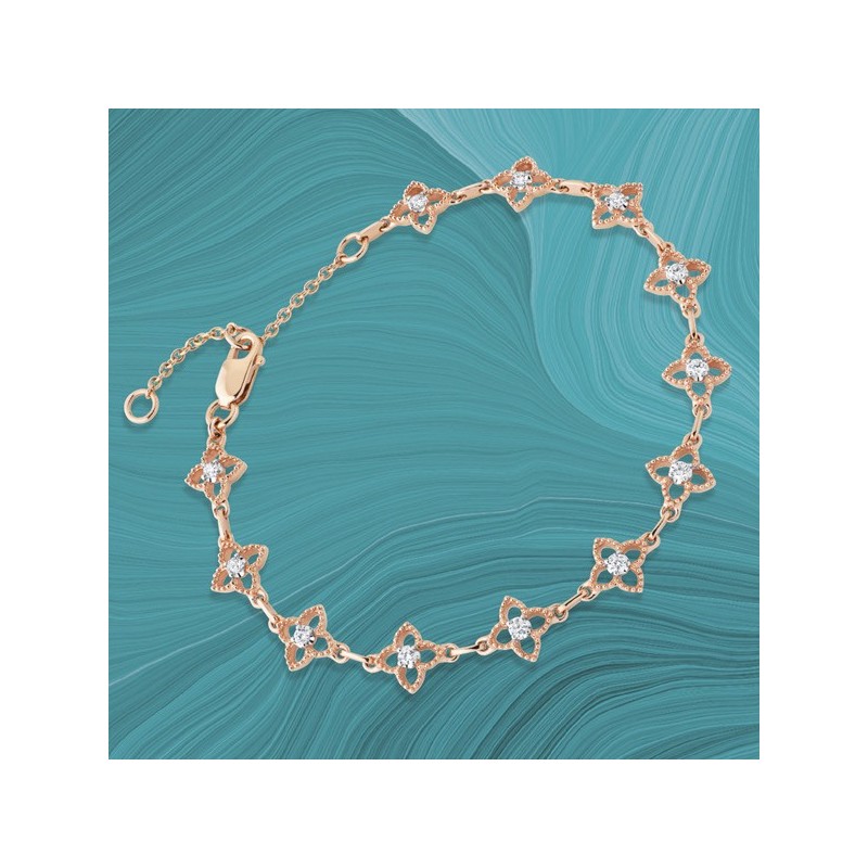 Bracelet "Constance" Or rose et diamants