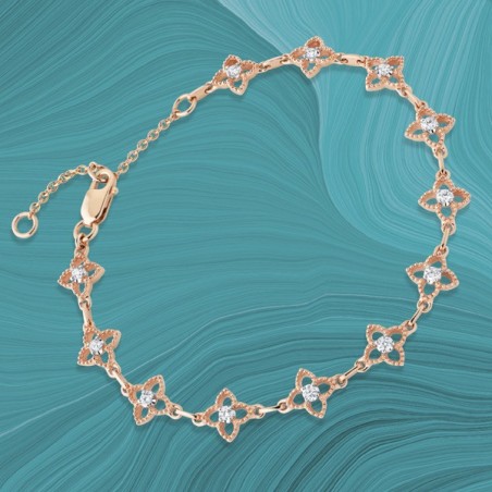 Bracelet "Constance" Or rose et diamants