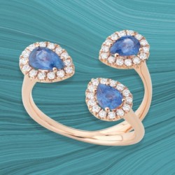 Bague "Fiona" Or rose,...