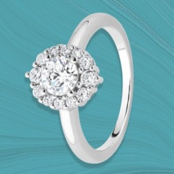 Bague "Kate" Or gris et...