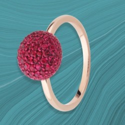 Bague "Laetitia" Or rose et...