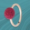 Bague "Laetitia" Or rose et rubis