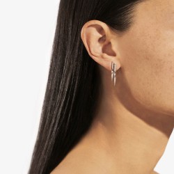 Boucle d'oreille ANYWAY DOUBLE GOUTTE Diamants & Argent FSJ109