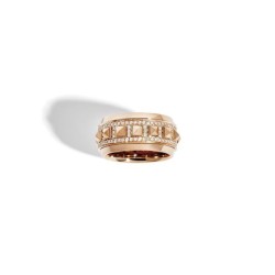 Bague ROCKAWAY SPINNER Semi pavée & Or rose FSJ336