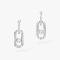 MESSIKA BOUCLES D'OREILLES DIAMANT OR PENDANTES SO MOVE XL PAVÉES 13123