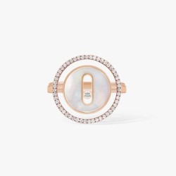 MESSIKA BAGUE DIAMANT OR LUCKY MOVE PM NACRE BLANCHE 11955