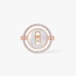 MESSIKA BAGUE DIAMANT OR LUCKY MOVE PM NACRE BLANCHE 11955