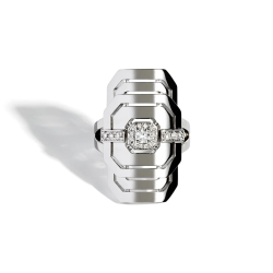 Bague MY WAY Semi pavée &...