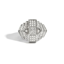 STATEMENT Bague MINI ROCKAWAY PYRAMIDE Diamants & Argent FSJ298