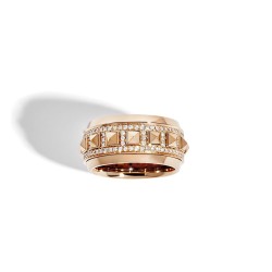 STATEMENT Bague ROCKAWAY SPINNER Semi pavée & Or rose FSJ336