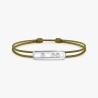 BRACELET MESSIKA CARE(S) DIAMANT OR BLANC CORDON KAKI 14097-WG