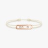 BRACELET MESSIKA CARE(S) DIAMANTS OR ROSE CORDON CRÈME 14098-PG