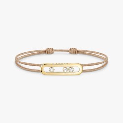 BRACELET MESSIKA CARE(S) DIAMANTS OR JAUNE CORDON BEIGE 14099-YG