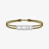 BRACELET MESSIKA CARE(S) DIAMANTS PAVE OR BLANC CORDON KAKI 14100-WG