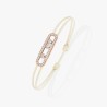 BRACELET MESSIKA CARE(S) DIAMANTS PAVE OR ROSE CORDON CRÈME 14101-PG