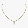 COLLIER MESSIKA CARE(S) DIAMANT PAVE OR BLANC CORDON KAKI 14103-WG