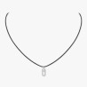 COLLIER MESSIKA CARE(S) DIAMANT PAVE OR BLANC CORDON NOIR 14142-WG