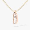 COLLIER MESSIKA CARE(S) DIAMANT PAVE OR ROSE CORDON CRÈME 14104-PG