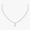 COLLIER MESSIKA CARE(S) DIAMANT PAVE OR JAUNE CORDON BEIGE 14105-YG
