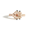 Bague Mini Spike Or rose, diamants & agates noires