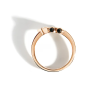 Bague Mini Spike Or rose, diamants & agates noires