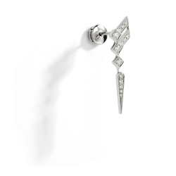Boucle d'oreille Stairway Wings Argent & diamants